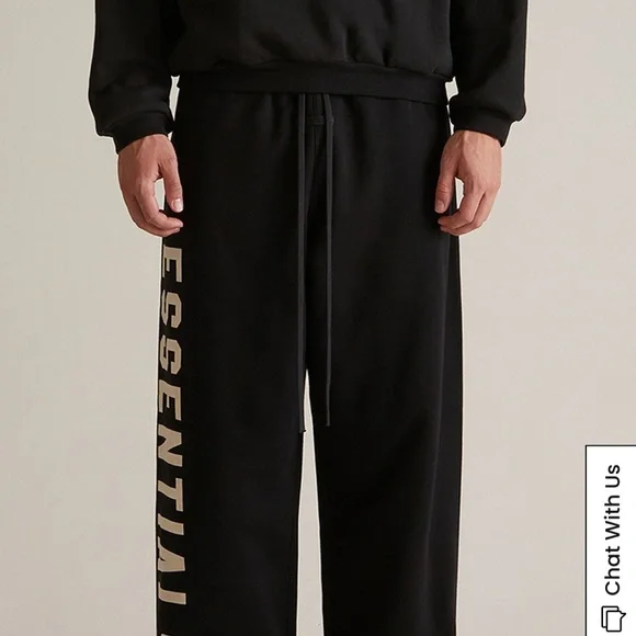 Essentials Black Men's Pants